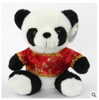 熊猫公仔 18厘米 毛绒玩具 唐装熊猫 婚庆礼品 可印logo
